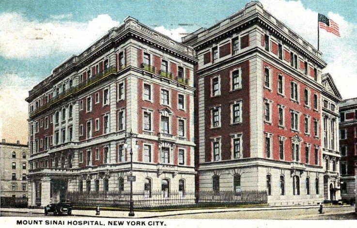 File:PostcardNewYorkNYMountSinaiHospital1920.jpg