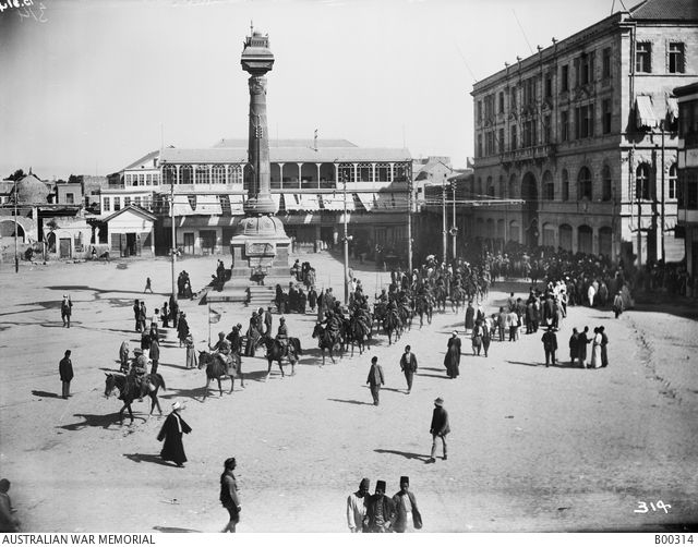 File:Indian Cavalry entering Damascus, 2 October 1918.jpg