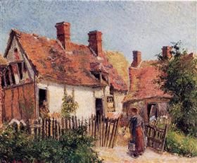 File:Pissarro - old-houses-at-eragny-1884.jpg