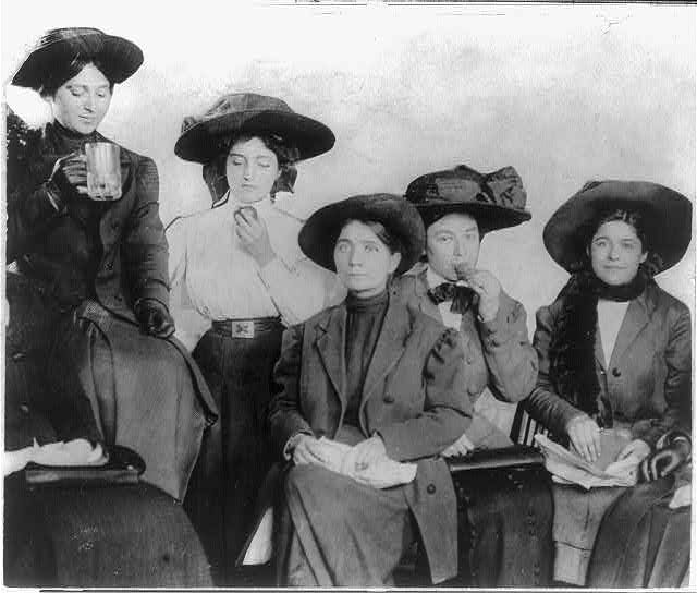 File:NY shirtwaist workers strikers having lunch.jpg