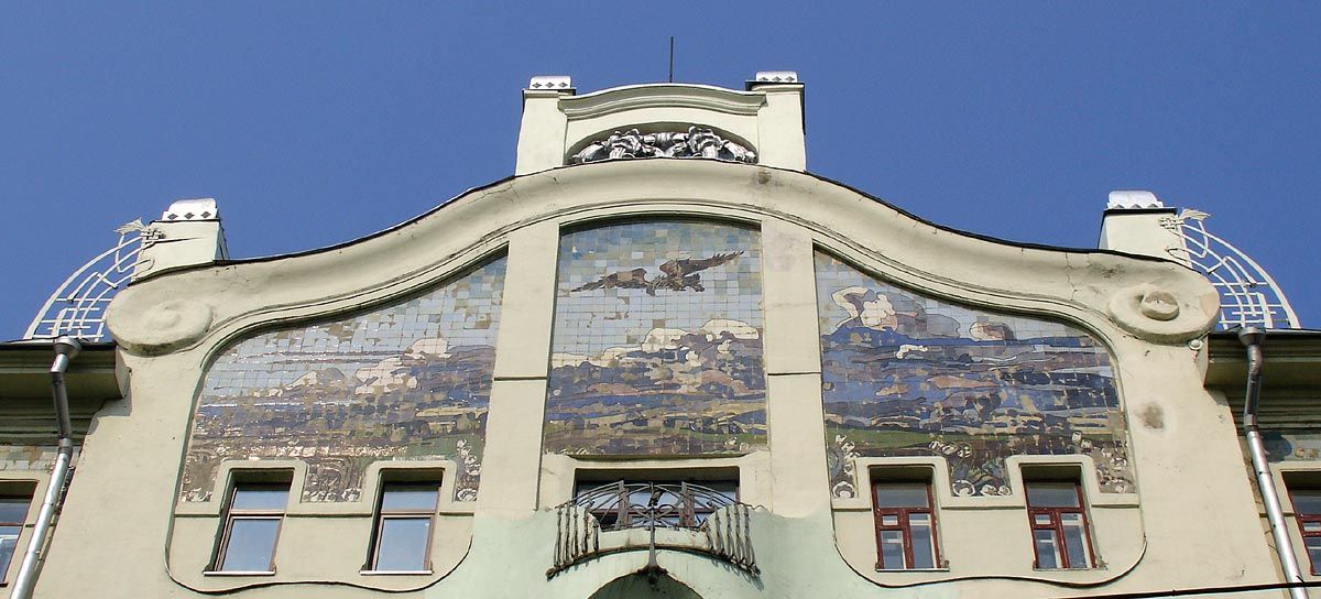 Sokol Building, 1903-1904, mosaic by Nikolay Sapunov