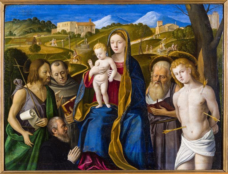 File:Gerolamo-da-Santacroce-Madonna-con-il-Bambino-il-donatore-e-i-santi-2°-decennio-del-XVI-sec.-Rovigo-Pinacoteca-dellAccademia-dei-Concordi.-768x585.jpg