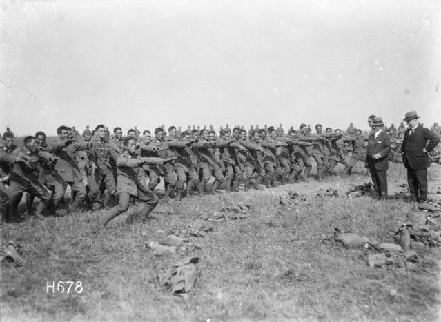 File:Pioneer Battalion performing a haka, 1918.jpg