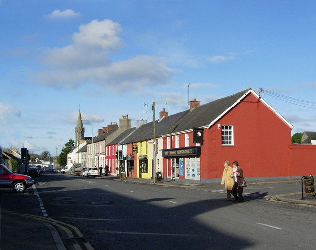 File:Crossgar, Shops in Downpatrick Street.jpg