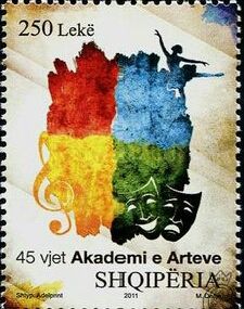 File:Postal stamps 45 years Academy of arys.jpg