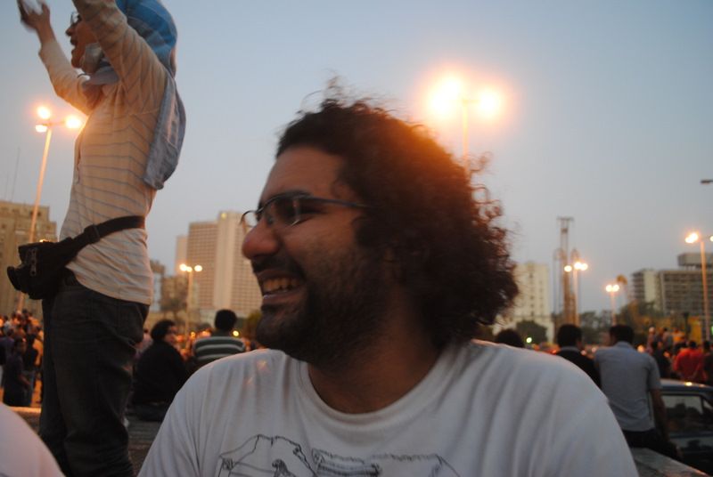 File:Alaa Abd El-Fatah in Tahrir Square.jpg