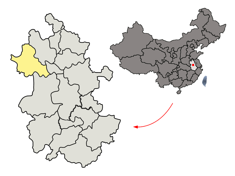 File:Location of Fuyang Prefecture within Anhui (China).png