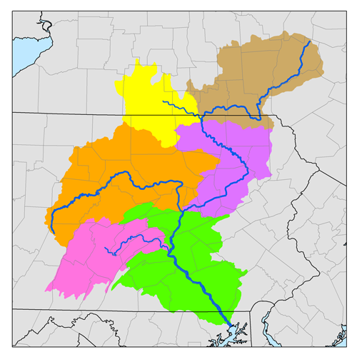 File:Sub-watersheds of the Susquehanna River.png