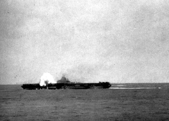 File:USS Hancock (CV-19) hit by kamikaze 1945.jpg