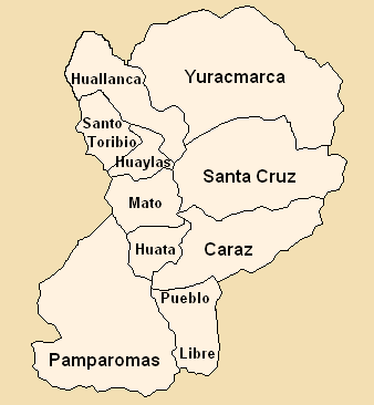 File:Districts of the Huaylas province in Ancash.png