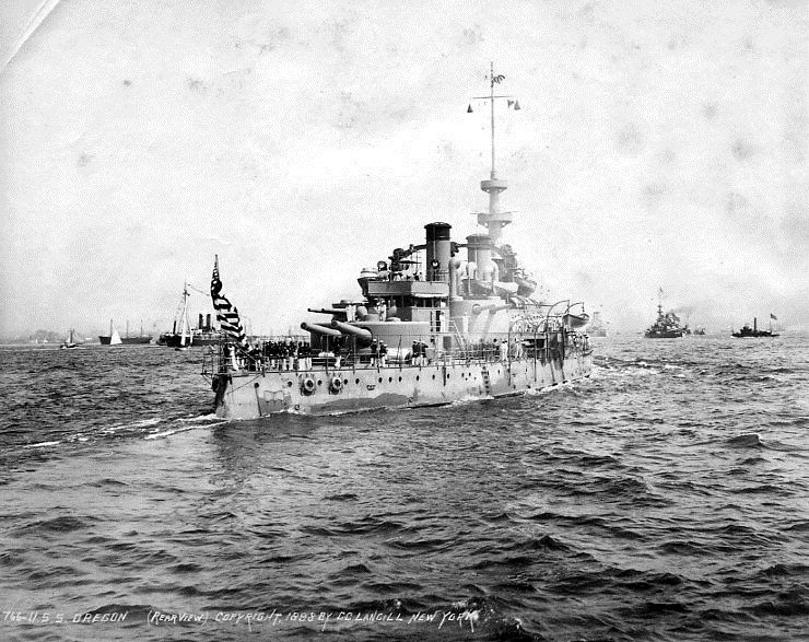 File:USS Oregon leaving port.jpg