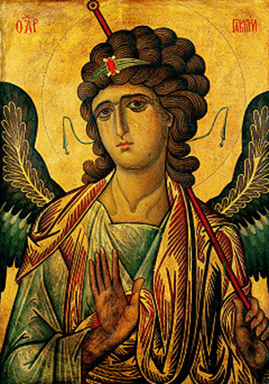 File:Archangel Gabriel Icon in Blue and Red.png