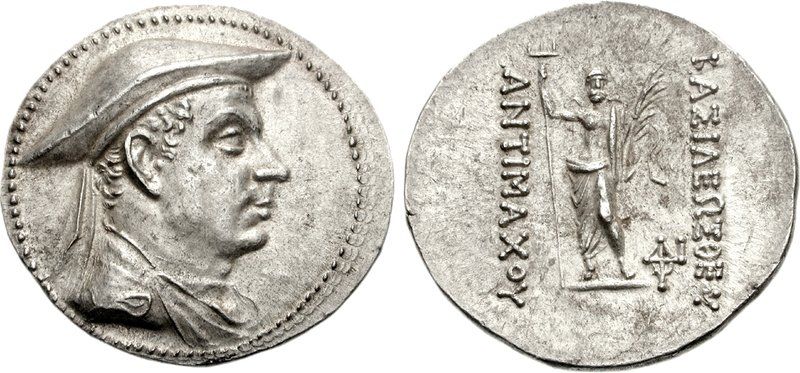 File:Coin of the Bactrian King Antimachos I.jpg