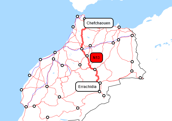 File:Morocco N13 road map (new version).png