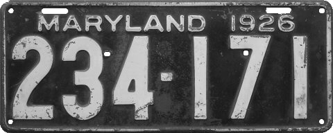 File:Maryland license plate, 1926.png