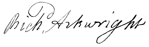 File:Signature of Richard Arkwright (4672389).png