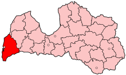 Location of Liepāja district