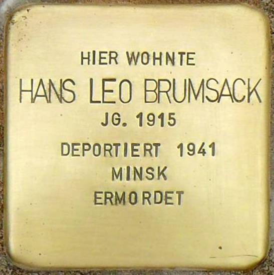 File:Beverstedt Stolperstein Poststraße 16 Brumsack Hans Leo.jpg