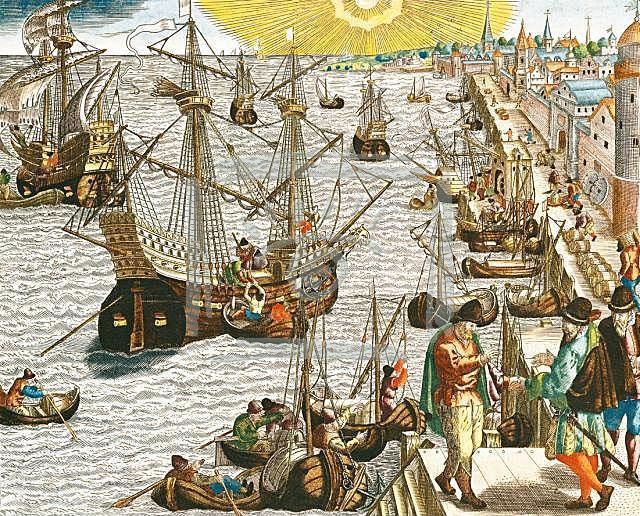 File:Departure of fleet from Lisbon harbor.jpg