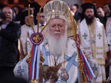 File:Patriarch Bartholomew Archbishop Jovan Liturgy.jpg