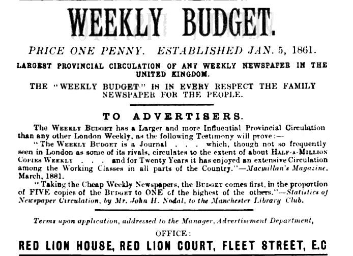 File:Weekly Budget newspaper advert.jpg