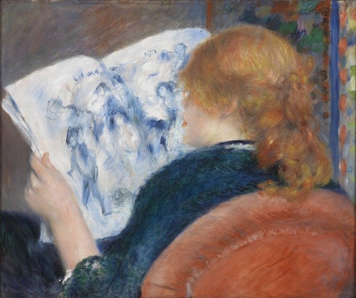 File:Renoir 1880 Young woman reading a Journal.jpg