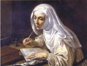 File:Catherine of Siena writing.jpg