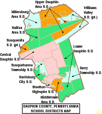 File:Map of Dauphin County Pennsylvania School Districts.png