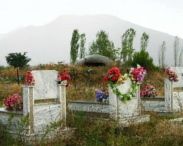 File:Bunker on a graveyard in Albania.jpg