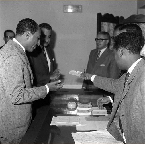 File:Nasser and Sadat vote 1968 referendum.jpg