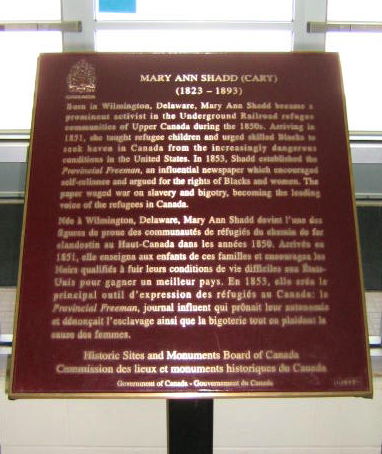 File:Mary Ann Shadd Cary federal plaque.png