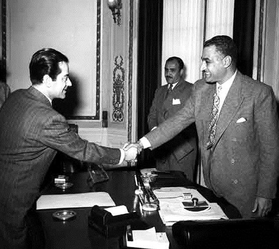 File:Farid al-Atrash with Nasser, 1955.jpg