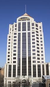 Postmodern office building in downtown Roanoke.