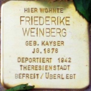 File:Cuxhaven Stolperstein Friederike Weinberg.jpg