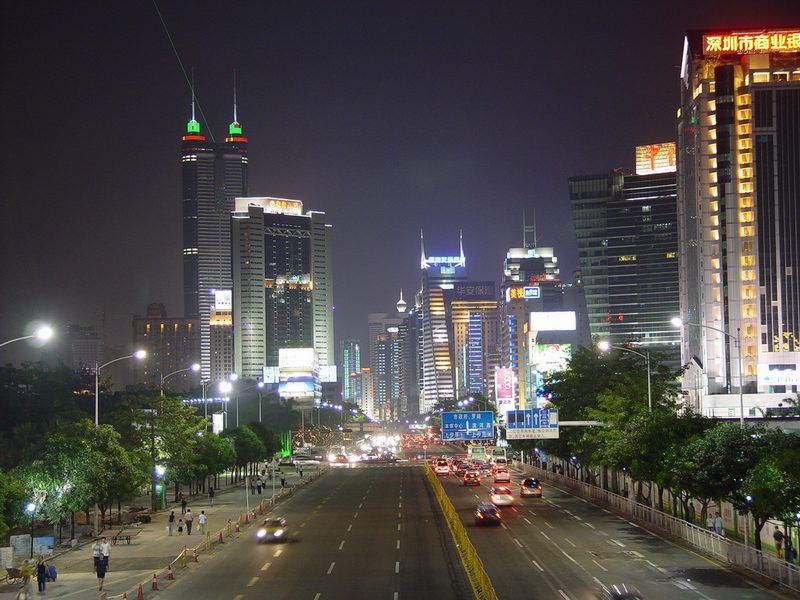 File:Shenzhen night street.JPG