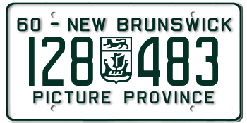 File:Canada New Brunswick license plate 1960 graphic.png