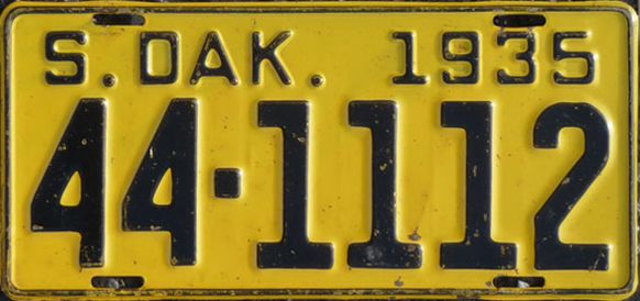 File:1935 South Dakota license plate.jpg