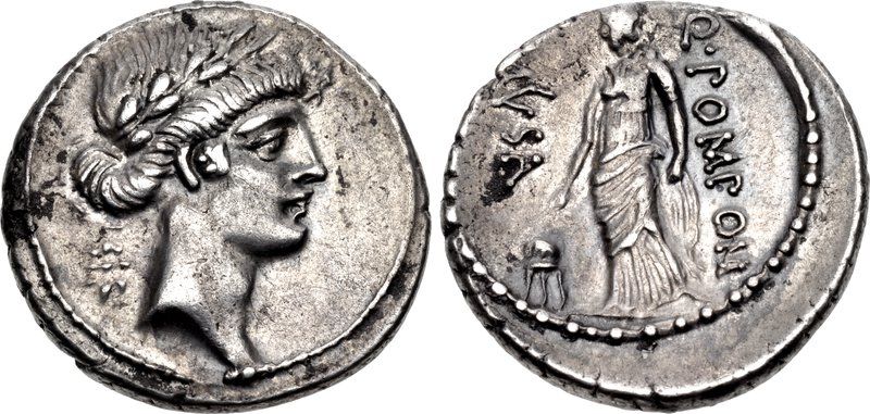 File:Muse Urania, Denarius, 56 B.C., Rome.jpg