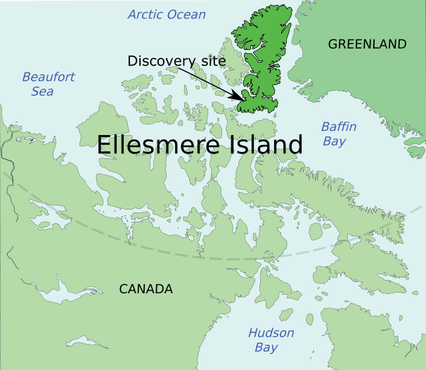 File:Ellesmere Island - Tiktaalik discovery site.png