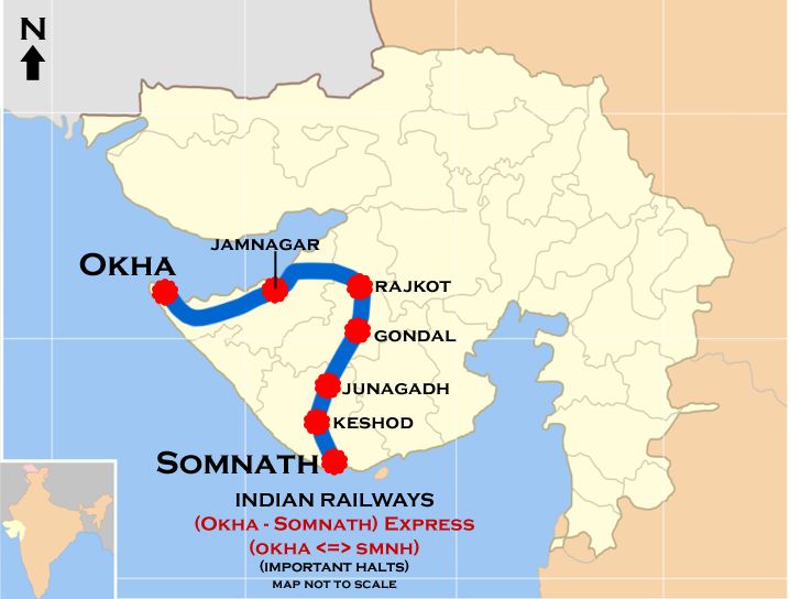 File:(Okha - Somnath) Express Route map.jpg