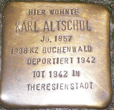 File:Stolperstein Oberweg 56 Karl Altschul.jpg