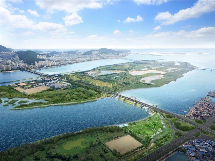 File:Nakdong-gang River Estuary Barrage (Courtesy of K-water).jpg