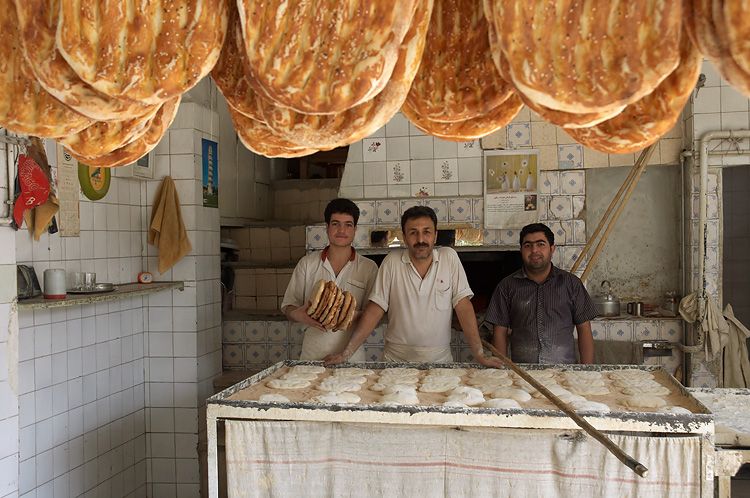 File:Bakery, bakers and bread in Tehran.jpg