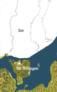 Map of the Baltic Ice Lake at maximum extent