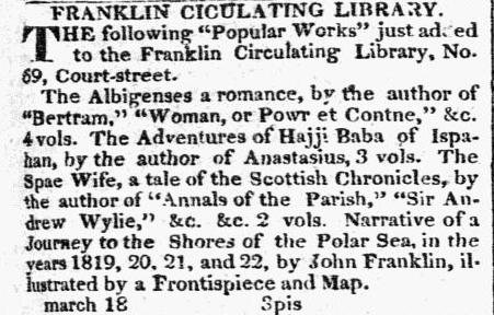 File:1824 FranklinCirculatingLibrary BostonCommercialGazette March18.png