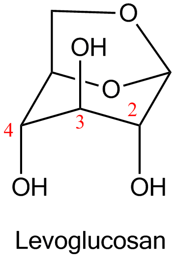 File:Chemical structure of levoglucosan.png