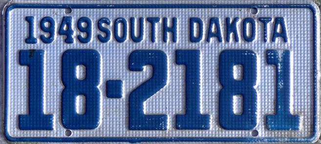 File:1949 South Dakota license plate.jpg