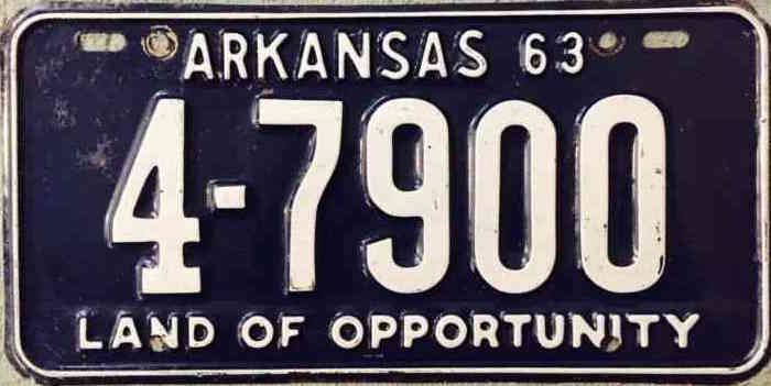 File:1963 Arkansas license plate.jpg