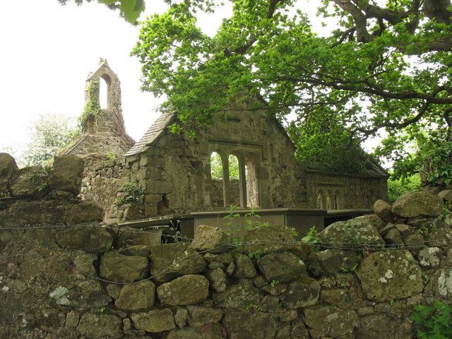 File:St Mihangel from outside the churchyard wall.jpg