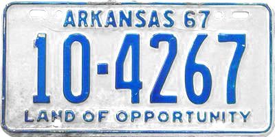 File:1967 Arkansas license plate.jpg